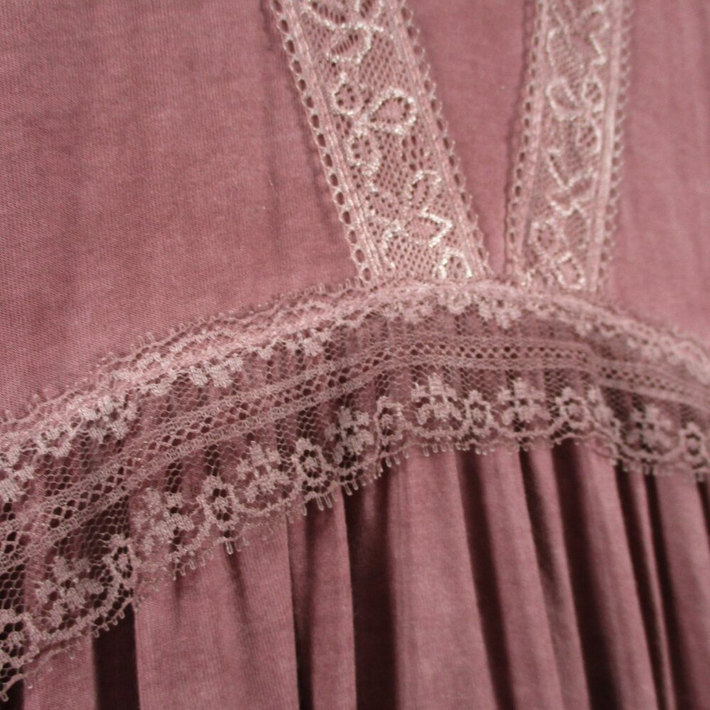 POL Dress Womens M Pink Baby Doll Sundress Lace Boutique Corset Back BoHo Mini - Picture 7 of 13
